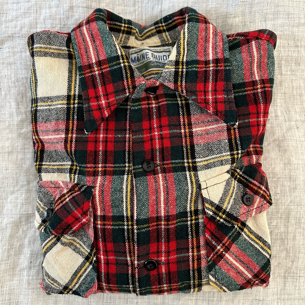 Vintage Maine Guide Plaid Hunting Shirt